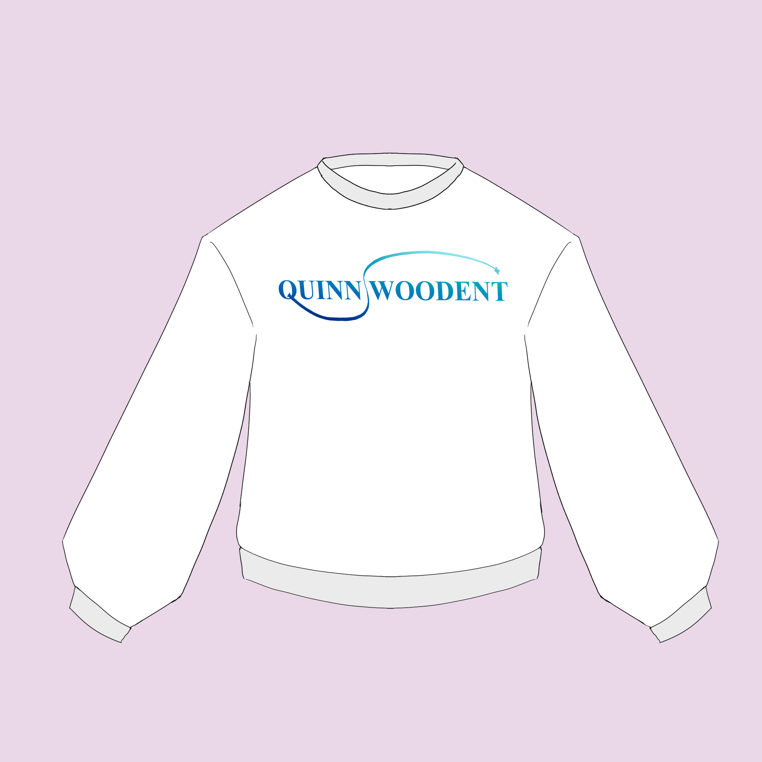 Quinn Woddent Crewneck Mockup